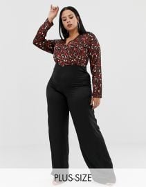 Missguided Plus wide leg jumpsuit in leopard print at asos com at Asos